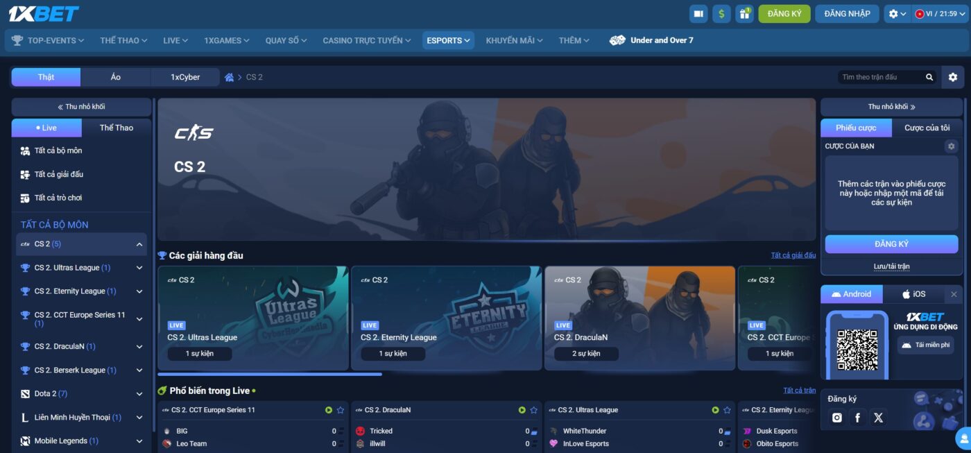 1xBet eSports tại Việt Nam